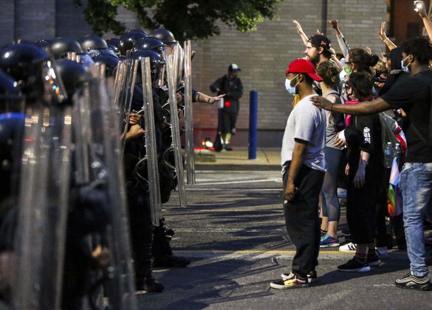Tear gas and fireworks thrown in Downtown